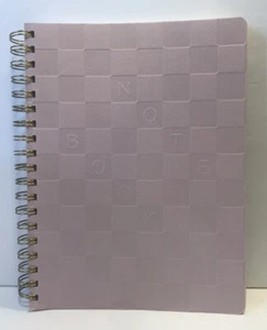 Fringe Studio CHECKERED Pink Journal Spiral Notebook 192 Lined Pages - Picture 1 of 10