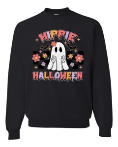 Sudadera Hippie Ghost Bats Stars Rosa Naranja Púrpura Unisex Cuello Redondo - Imagen 1 de 7