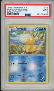 2016 Pokemon XY Breakpoint Psyduck Reverse Holo Foil #16 PSA 9 - Picture 1 of 2
