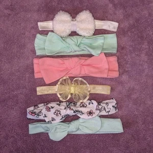 Target Baby Girl Bow Headbands in Assorted Colors (4 Left) NB Size - Picture 1 of 9