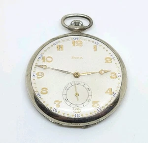 Vintage Doxa Locle Medaille D'or Millan 1906 15 Jewels Pocket Watch Runs - Picture 1 of 13