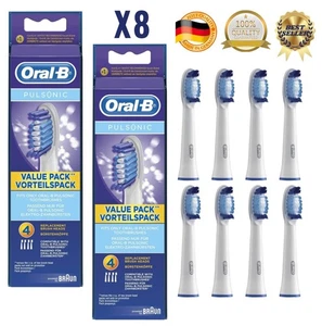4/8x Oral-B Pulsonic Aufsteckbürsten Ersatzköpfe für Elektrische Zahnbürsten DE - Bild 1 von 5