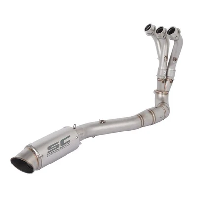 Sistema de puntas silenciador tubo delantero escape para Yamaha FZ09 MT-09 Tracer 9 XSR900 Foto 1 de 4