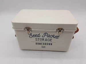 Burgon & Ball Aufbewahrungsdose mit Ledergriff Creme Samen Paket - Bild 1 von 6