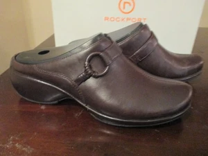 Zuecos Rockport Hebilla Mules Mujer Talla 7 1/2 M Cuero Marrón Deslizables Zapato es Caja - Imagen 1 de 5