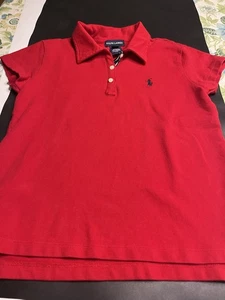 Ralph Lauren Red Embroidered Pony Polo Shirt Sz L - Picture 1 of 9