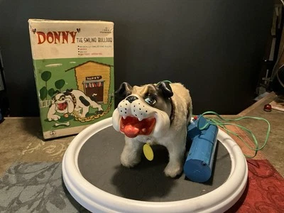 Vintage Frankonia Tin Battery Operated Donny The Smiling Bulldog 1962 Japan - Image 1 of 4
