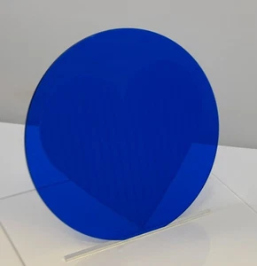 Acrylic Plexiglass Circle Disc-1/8" thick-Blue Transparent-6" Diameter - Picture 1 of 7