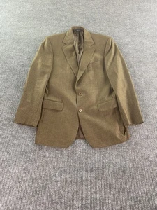 Brooks Brothers Sport Coat 39 R Taupe Wool Houndstooth Designer Premium - Picture 1 of 17