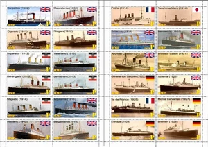 Foglietti francobolli completi Mondi Liners Navi Transnistria emissione 2019 2° tipo - Foto 1 di 1