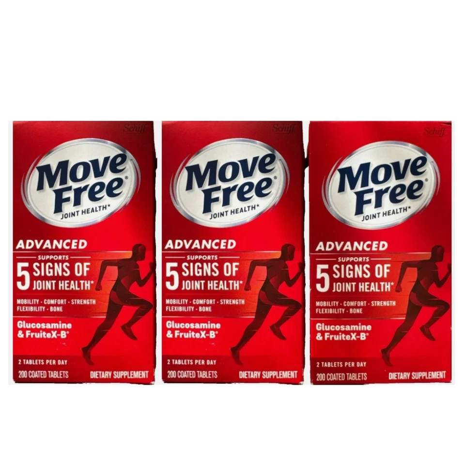 Добавка для здоровья суставов Move Free Advanced Plus MSM упаковка из 3 штук (200 таблеток в упаковке) - Изображение 1 из 1