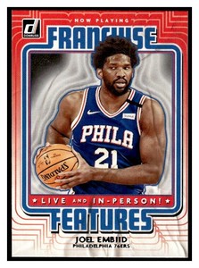 2020-21 Donruss Franchise Features 23 Joel Embiid Philadelphia 76ers NBA card