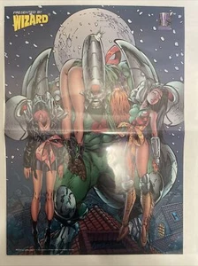 Vintage 90s double sided Wizard poster Wildstorm Comics Gen Alien - Picture 1 of 2
