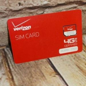Verizon Wireless Micro 4G LTE Certified 3FF SIM Card for Smartphone/Tablet - Photo 1 sur 2