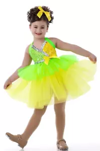 Walking On Sunshine Child XL Dance Costume Babydoll Dress Tap Ballet Tutu - Picture 1 of 5