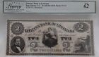 18__ Citizen's Bank Of LA at New Orleans $2 Rem. Note  Legacy New 62 w/Comments