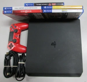Sony PS4 Slim (CUH-2015A) 500GB Console Bundle (5 Games, 1 Controller) TESTED - Picture 1 of 15