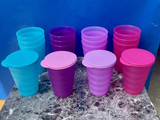 Juego de 4 vasos Tupperware Impressions 16 oz diferentes colores con y sin Foto 1 de 1