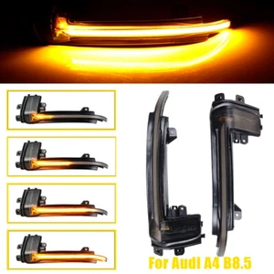Pair Dynamic For Audi A3 A4 S4 A5 S5 LED Side Wing Mirror Turn Signal Light Lamp - Foto 1 di 10