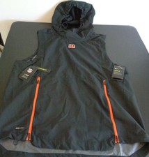 CINCINNATI BENGALS Football NIKE Fly Rush Shield LARGE Vest Hoodie NEW Jacket
