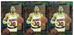 KENNY SMITH 3 CARD LOT 1993-94 TOPPS FINEST SET 209 HOUSTON ROCKETS NBA CHAMPION - Picture 1 of 2