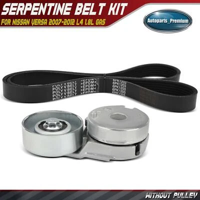 2x Kit de componentes de transmisión por correa Serpentine para Nissan Versa 2007-2012 L4 1,8 L GAS Foto 1 de 4