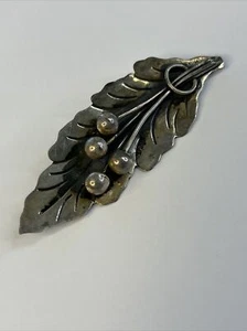 Vintage Sterling Silber Blatt & Beere Brosche signiert CFP Tp-2M Taxico 925 - Bild 1 von 8
