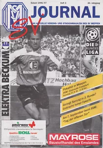 Programm SV Meppen -SG Eintracht Frankfurt DFB-Pokal 2.Runde Saison 1996/97 - Bild 1 von 2