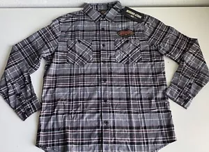 Harley Davidson 120th Anniversary Camicia Grigia a Quadri 96645-23VM Uomo Taglia L NUOVA - Foto 1 di 11