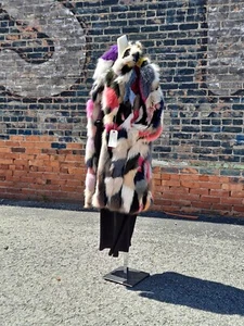 Multi-Colored Fox Coat - Picture 1 of 4