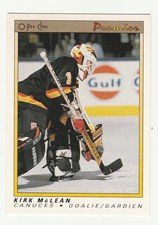 1990-91 OPC PREMIER #70 KIRK McLEAN ROOKIE CARD, NRMT/MT