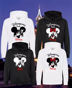 Personalised Disneyland Paris Family Hoodie, Disney World 2024 Unisex Hood Top - Picture 1 of 13