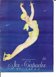 PROGRAMMA ICE CAPADES 1946, COPERTINA DI PETTY, CON PROTAGONISTA DONNA ATWOOD - Foto 1 di 4