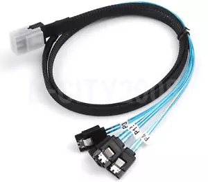 Internal Mini SAS SFF-8087 36Pin to 4 x SATA 7 Pin External Adapter Kabel 50cm - Bild 1 von 12