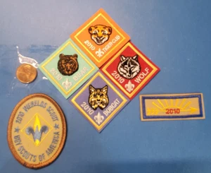 BSA 2010 lot of 6 Centennial Cub Scout Rank Badges, with oval Webelos Badge. - Picture 1 of 1
