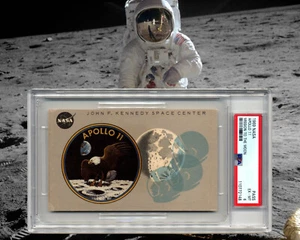 1969 APOLLO 11 Launch Pass / Ticket For NASA Mission to the Moon PSA 6 - Picture 1 of 3