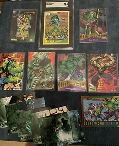 She-Hulk and Hulk Marvel Cards Collection Impel Flair Metal Universe SGC 9 Mint - Picture 1 of 10