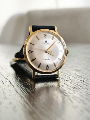 Relógio Hamilton Vintage 1969 Fabricado nos EUA 10k Banhado a Ouro Manutenção 34mm - Imagem 1 de 4