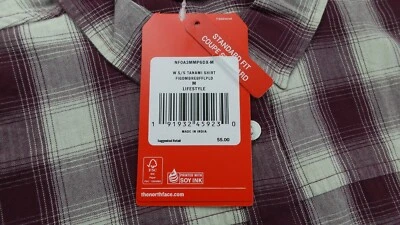 Camisa para mujer The North Face mediana roja tanami a cuadros botones manga corta cuello Foto 1 de 4