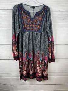 White Mark Women's Marcella' Embroidered Smock Dress. Size LARGE ((((( NWT! )))) - Picture 1 of 10