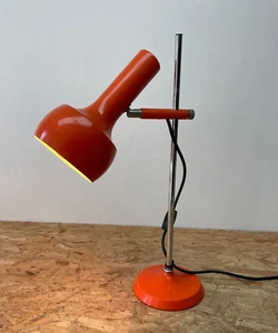 Design Klassiker Tischlampe LECLAIRE & SCHÄFER orange 60er/70er - Bild 1 von 6