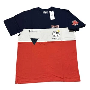 Staple Pigeon Men Size L Red Blue World Renown Respect All Fear No One Shirt NWT - Picture 1 of 10