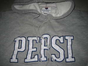 Vintage Pepsi Herren Large Grau Hoodie Sweatshirt Pullover 90er 80/20 Baumwolle Poly - Bild 1 von 5
