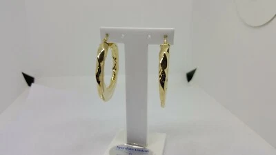 ORECCHINI A CERCHIO DI GRANDI DIMENSIONI IN ORO GIALLO 18KT 10,5 GRAMMI (0972) - Immagine 1 di 4