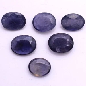 6 Pcs Natural Iolite 11.40mm-13.27mm Untreated Top Quality Oval Cut Gemstones - Picture 1 of 7