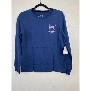 NEW The Black Dog Sweaters Womens size XS Blue Cotton Classic long sleeves - Picture 1 of 9