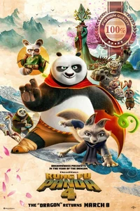 KUNG FU PANDA 4 2024 ORIGINAL CINEMA MOVIE 3D FILM PRINT PREMIUM POSTER - Picture 1 of 6