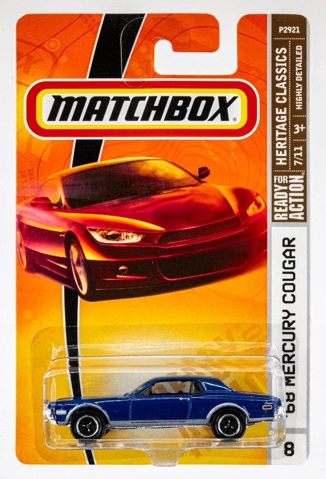 Matchbox #8 '68 Mercury Cougar Wellington 2009 azul | FSC Foto 1 de 1