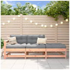 Vidaxl 3 Piece Garden Lounge Set With Cushions Solid Wood Douglas