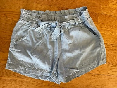 Pantalones Cortos Jolt Paperbag Corbata Azul Claro Denim Grande Foto 1 de 3